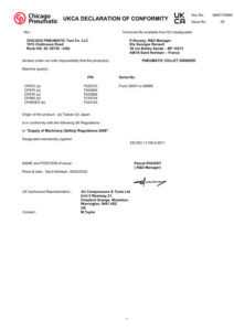 Prima pagină: Declarație de conformitate UKCA CP860