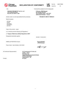 Prima pagină: Declarație de conformitate UKCA CP797