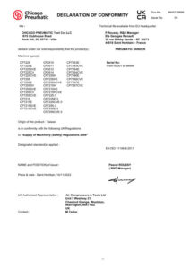 Prima pagină: Declarație de conformitate UKCA CP7255E-3