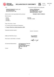 Prima pagină: Declarație de conformitate UKCA CP7748TL