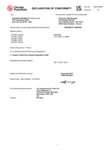 Prima pagină: Declarație de conformitate UKCA CP3450-12ACR4