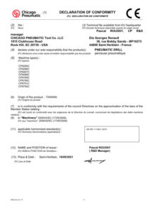 Prima pagină: Declarație de conformitate CE CP9288C