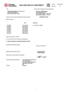 Prima pagină: Declarație de conformitate UKCA CP9288C