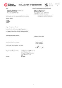 Prima pagină: Declarație de conformitate UKCA CP824
