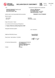 Prima pagină: Declarație de conformitate UKCA CP9113G