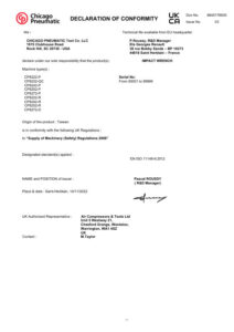 Prima pagină: Declarație de conformitate UKCA CP8252-R