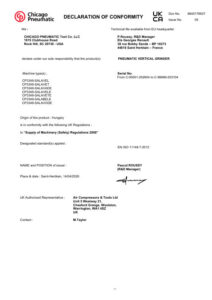 Prima pagină: Declarație de conformitate UKCA CP3349-SALAVEL