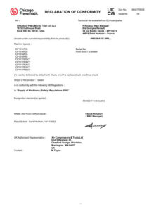 Prima pagină: Declarație de conformitate UKCA CP1117P09