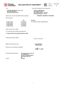 Prima pagină: Declarație de conformitate UKCA CP3650-120AAE
