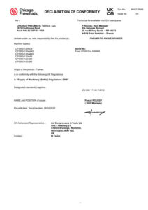 Prima pagină: Declarație de conformitate UKCA CP3550-120AB45