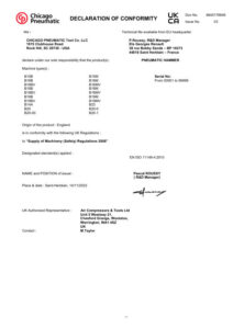 Prima pagină: Declarație de conformitate UKCA B20