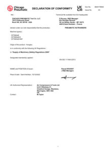 Prima pagină: Declarație de conformitate UKCA CP7600xB-R