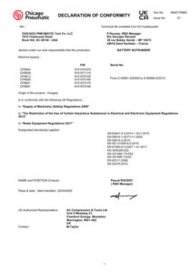 Prima pagină: Declarație de conformitate UKCA CP8681CQ