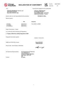Prima pagină: Declarație de conformitate UKCA CP7300C