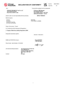 Prima pagină: Declarație de conformitate UKCA CP7755