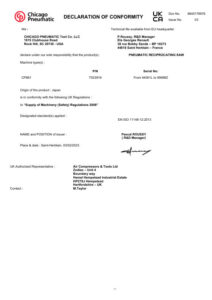 Prima pagină: Declarație de conformitate UKCA CP881
