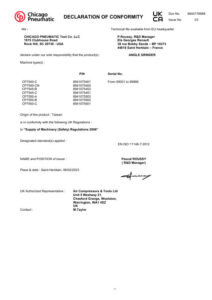 Prima pagină: Declarație de conformitate UKCA CP7540-CN