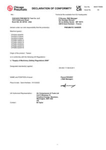 Prima pagină: Declarație de conformitate UKCA CP5080-5220H18