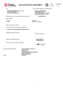 Prima pagină: Declarație de conformitate UKCA CP2010