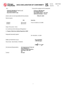 Prima pagină: Declarație de conformitate UKCA CP80030