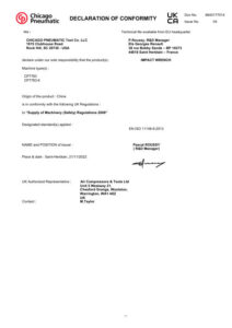 Prima pagină: Declarație de conformitate UKCA CP7783-6