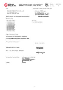 Prima pagină: Declarație de conformitate UKCA CP3340-SALAVAD