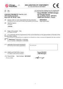 Prima pagină: Declarație de conformitate CE CP87029