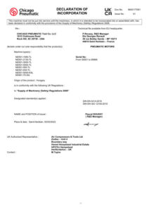 Prima pagină: Declarație de conformitate UKCA M2501-930-TL