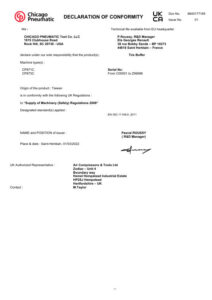 Prima pagină: Declarație de conformitate UKCA CP871C