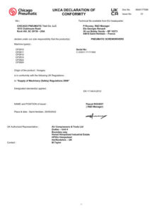 Prima pagină: Declarație de conformitate UKCA CP2811