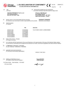 Prima pagină: Declarație de conformitate CE CP3019-13A4