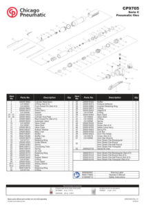 Prima pagină: Vedere explodată și lista de piese CP9705