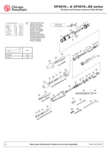 Prima pagină: Vedere explodată și lista de piese CP3019-18