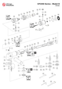 Prima pagină: Vedere explodată și lista de piese CP3450-12ACR4
