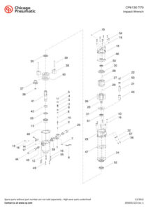 Prima pagină: Vedere explodată și lista de piese CP6130-T70