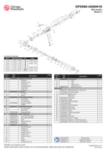 Prima pagină: Vedere explodată și lista de piese CP5080-4200H18K