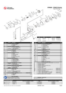 Prima pagină: Vedere explodată și lista de piese CP6070-P15H