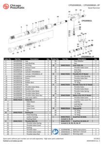 Prima pagină: Vedere explodată și lista de piese CP0200B32L-2F