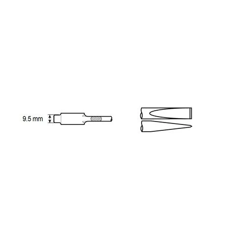 FLAT CHISEL SHANK FLATNOSE 9,5MM — Chicago Pneumatic 6150411200