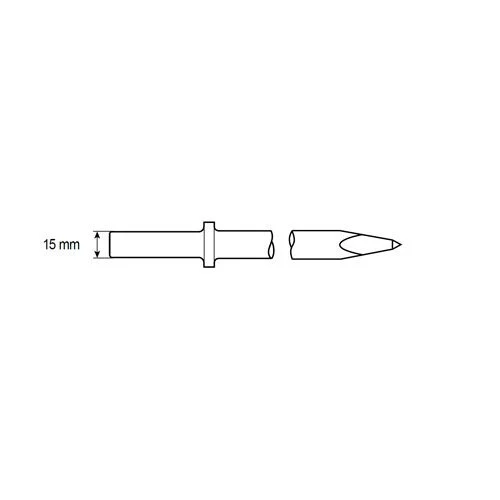 PICK CHISEL SHANK ROUND 15MM — Chicago Pneumatic 6150452180