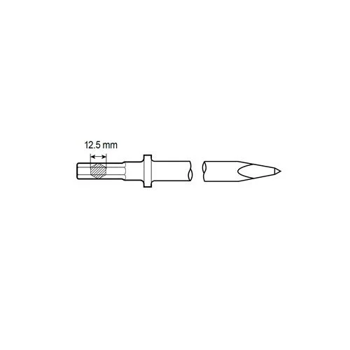 PICK CHISEL SHANK HEX 12,5MM — Chicago Pneumatic 6158040920