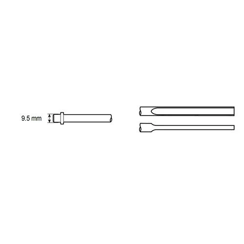STRAIGHT CHISEL SHANK ROUND 9,5MM — Chicago Pneumatic 6158044380
