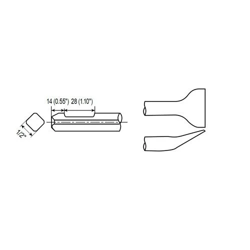 ANGLE SCALING SHANK QTR. OCT. WF 1/2" — Chicago Pneumatic 6158046220