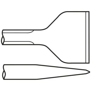 WIDE SCALING CHISEL SHANK 17.3MM (0.68) — Chicago Pneumatic 6158132420