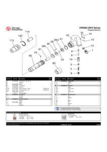 Prima pagină: Vedere explodată și lista de piese CP9362-2H