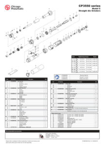 Prima pagină: Vedere explodată și lista de piese CP3550-120