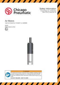 Prima pagină: Instrucțiuni de siguranță Motor pneumatic ATEX MR84-5000-K-ATEX