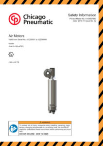 Prima pagină: Instrucțiuni de siguranță Motor pneumatic ATEX 2H410-150-ATEX