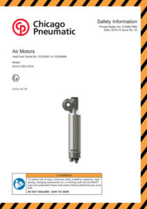 Prima pagină: Instrucțiuni de siguranță Motor pneumatic ATEX 2H410-350-ATEX