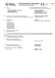 Prima pagină: Declarație de conformitate CE CP3349-SALAVADE